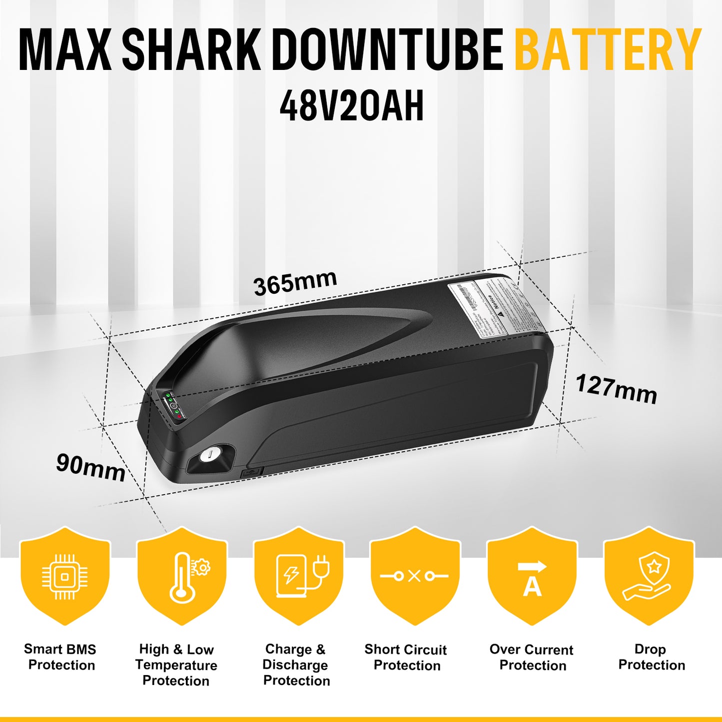 48v 17.5/20Ah Downtube Battery for E-Bike Motors