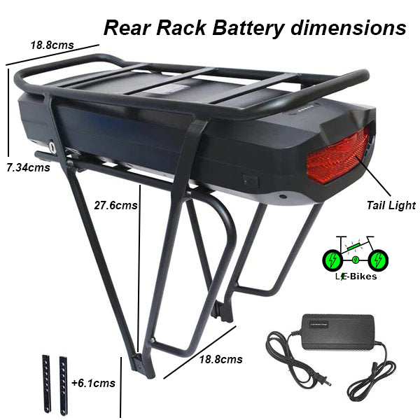 Rear Rack E-Bike Battery for Bafang E-Bike Conversion Kits