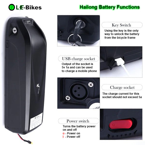 48v 17.5/20Ah Downtube Battery for E-Bike Motors