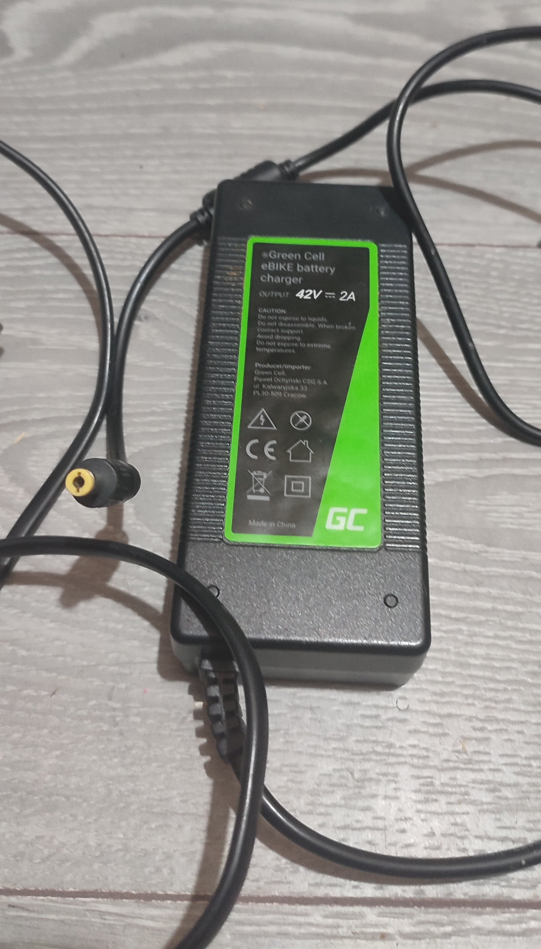 Green Cell 42V 2A E Bike Charger for 36V Li Ion Battery L E Bikes