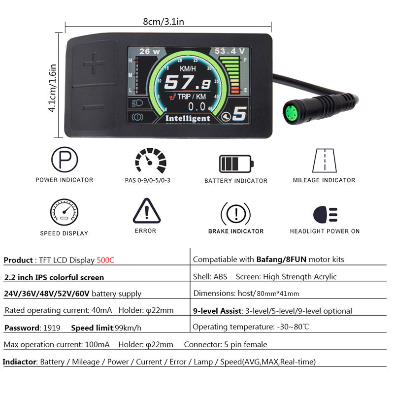 Bafang 36v 500w Mid Drive Motor (No battery)