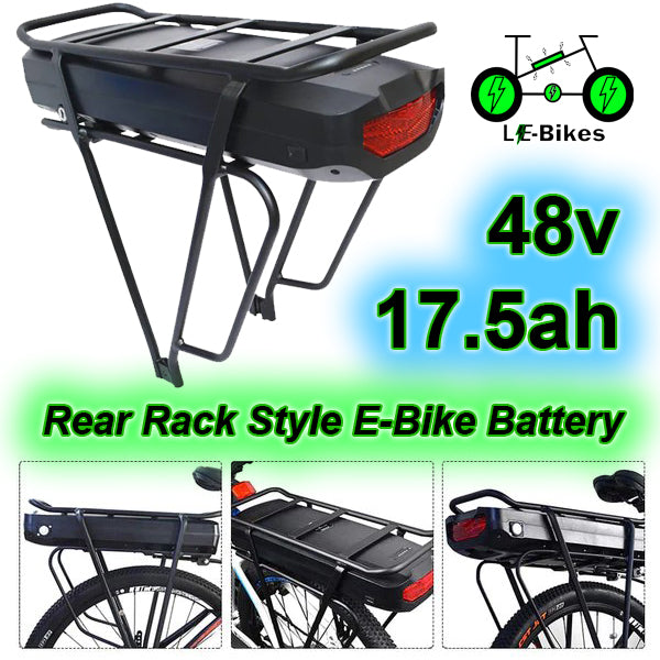 Ebike battery rear store rack